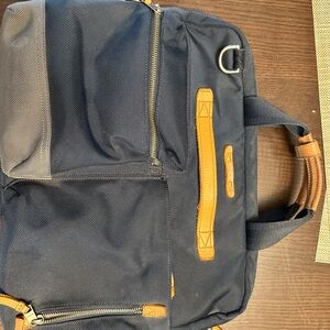 Tumi Navy and Tan Laptop Bag